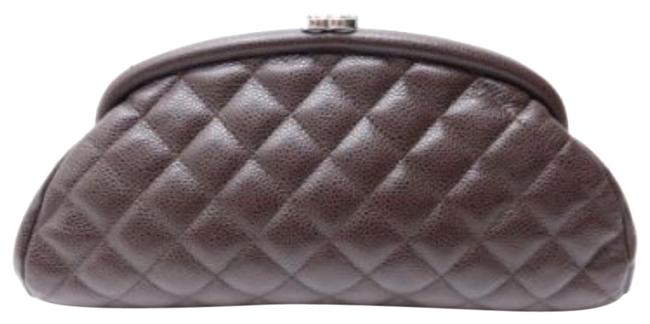 Chanel Timeless Sac Pochette Black Leather Clutch 