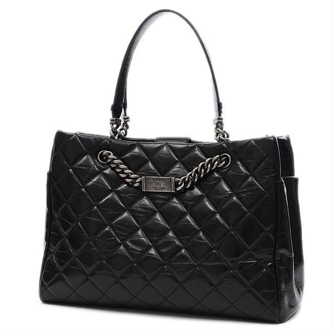 Chanel Tote Bag Matrasse Chain Calf A92525 Black Satchel 