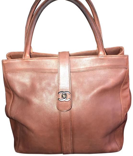 Chanel Tote Brown Leather Hobo Bag 