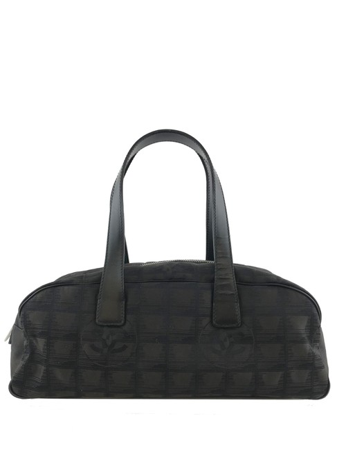 Chanel Travel Line Black Nylon Satchel 