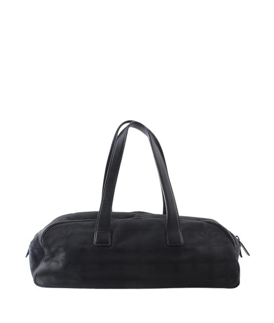 Chanel Travel Line Boston 167465 Black Canvas Satchel 