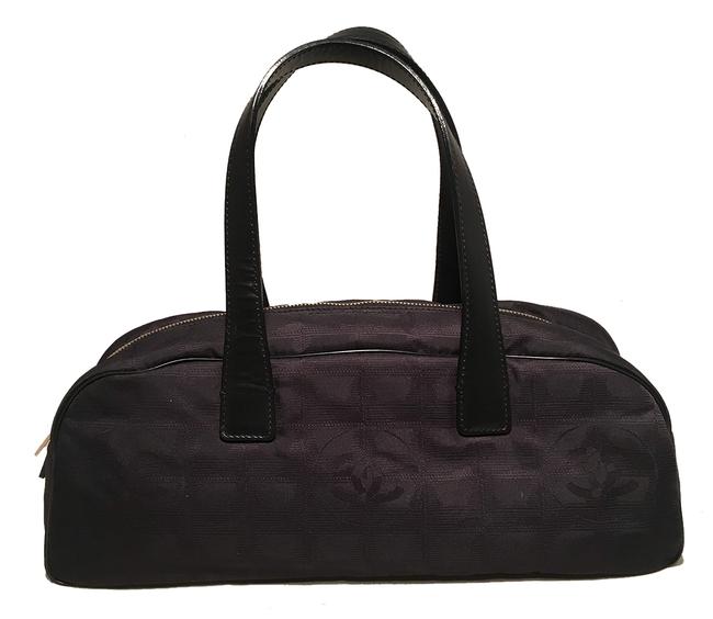 Chanel Traveline Handbag Black Nylon Satchel 