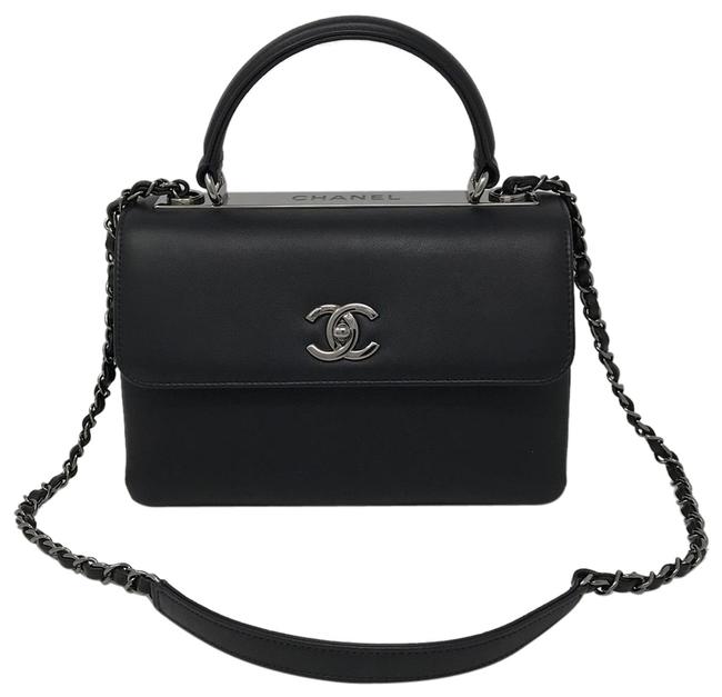 Chanel Trendy Cc Black Leather Satchel 