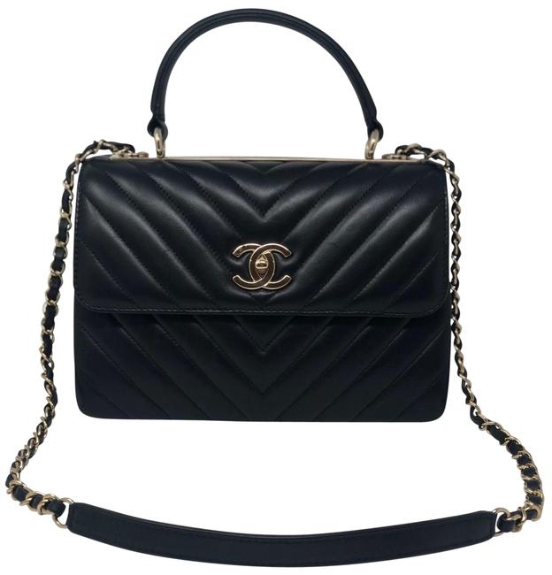 Chanel Trendy Cc Black Lambskin Satchel 