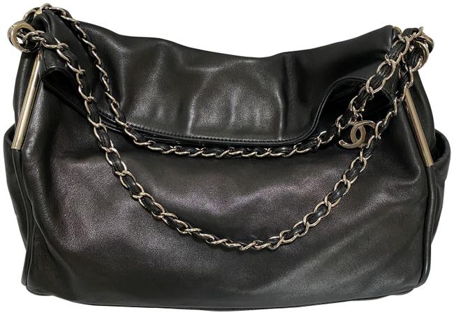 Chanel Ultimate Soft Black Lambskin Leather Hobo Bag 