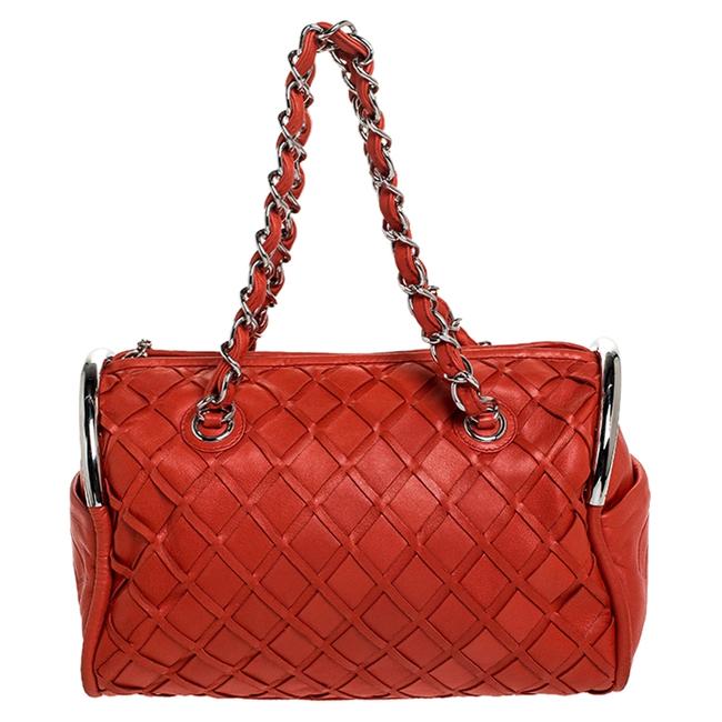 Chanel Ultimate Soft Sombrero Bowler Orange Leather Satchel 