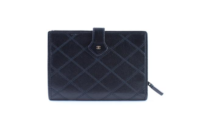 Chanel Ultra Rare Quilted Bifold Wallet 226431 Black Leather Clutch 