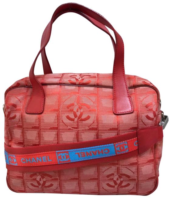 Chanel Vintage Tote Red Canvas Satchel 