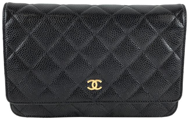 Chanel Wallet on Chain Black Caviar Clutch 