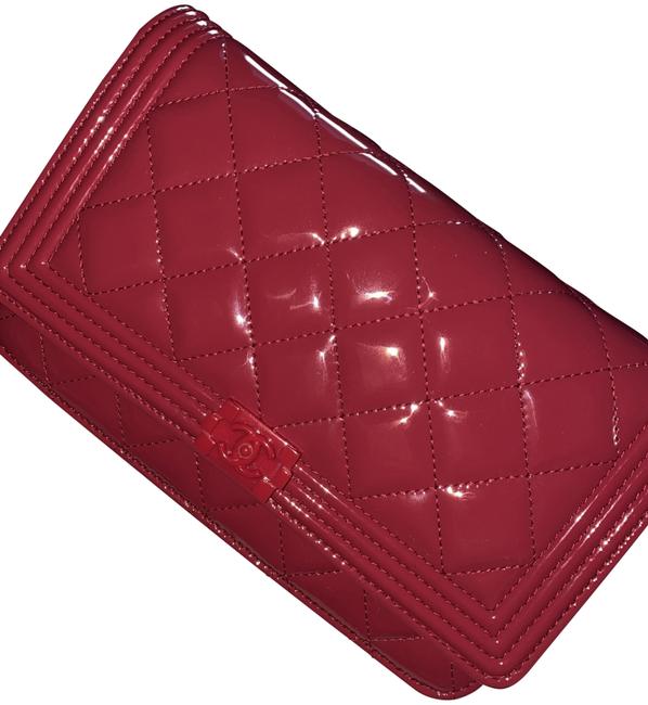 Chanel Wallet on Chain Boy Le Pink Patent Leather Clutch 