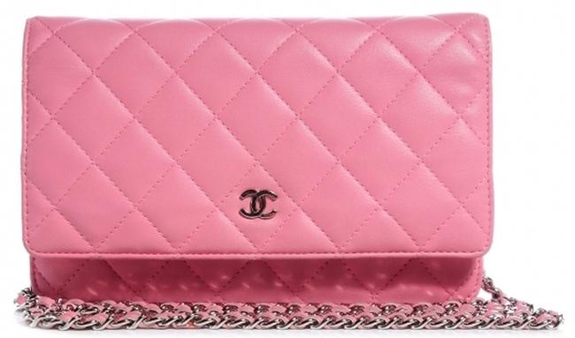 Chanel Woc Pink Lambskin Cross Body Bag 
