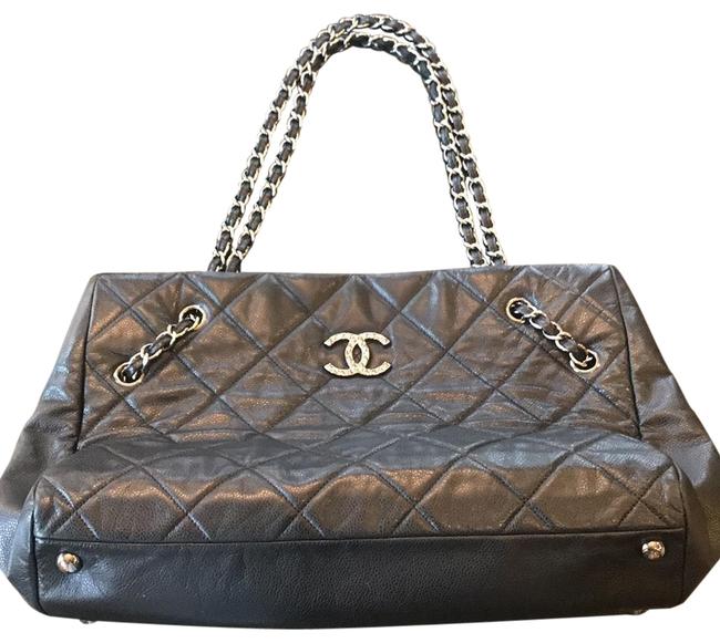 Chanel Tote 10ca47744y02864 Black Grained Calfskin Caviar Shoulder Bag 