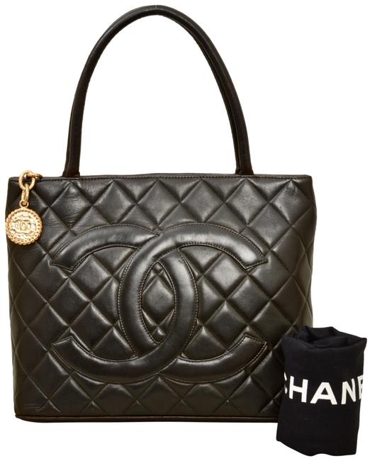 Chanel Top Handle Bag 13&quot Inch A01804 Black Quilted Lambskin Leather Satchel 