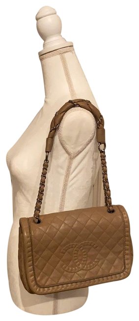 Chanel 15028398 Beige Lamb Skin Shoulder Bag 
