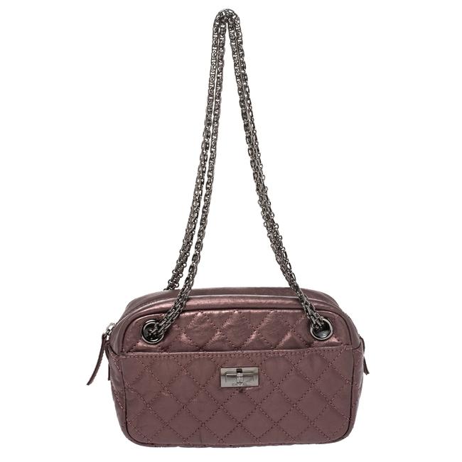Chanel 255 Reissue Camera Quilted Mini Metallic Leather Shoulder Bag 