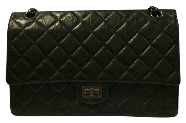 Chanel 255 Reissue Reissue Classic Black Lambskin Leather Shoulder Bag 