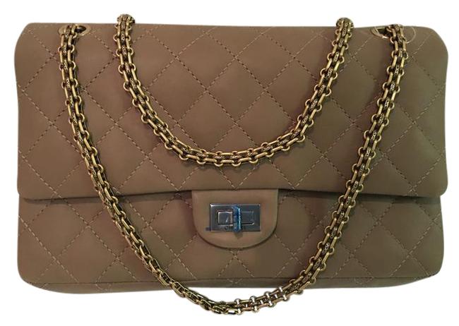 Chanel 255 Reissue Reissue Taupe Leather Shoulder Bag 