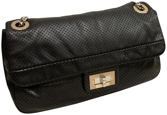 Chanel 255 Reissue Vintage Black Lambskin Leather Shoulder Bag 