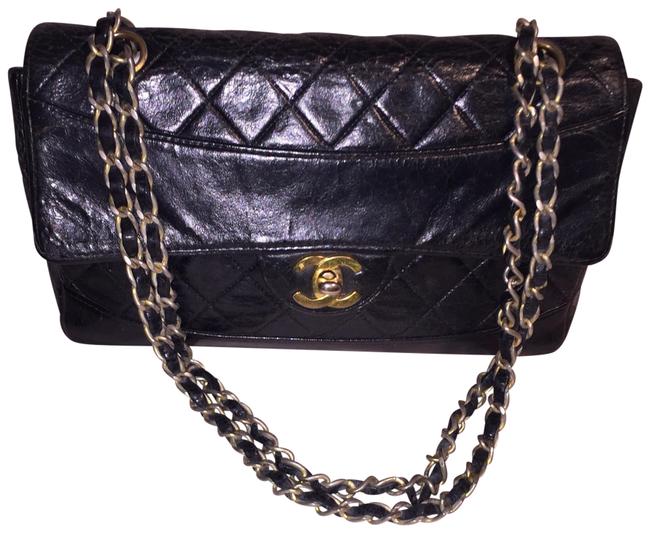 Chanel 255 Reissue Vintage Black WGold Calfskin Leather Shoulder Bag 