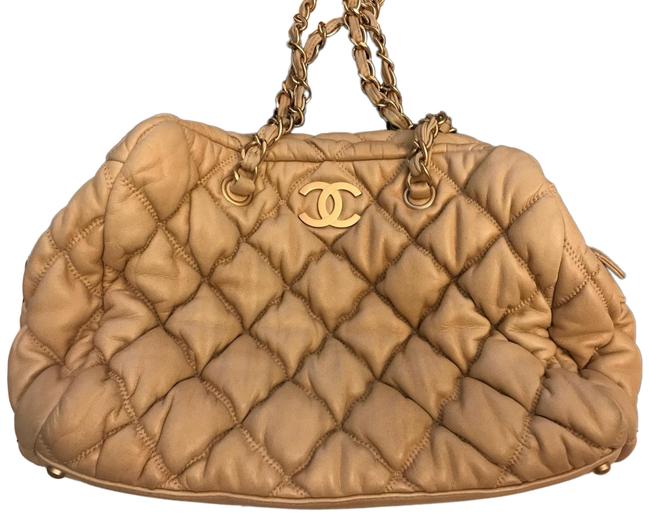 Chanel Beige Leather Shoulder Bag 
