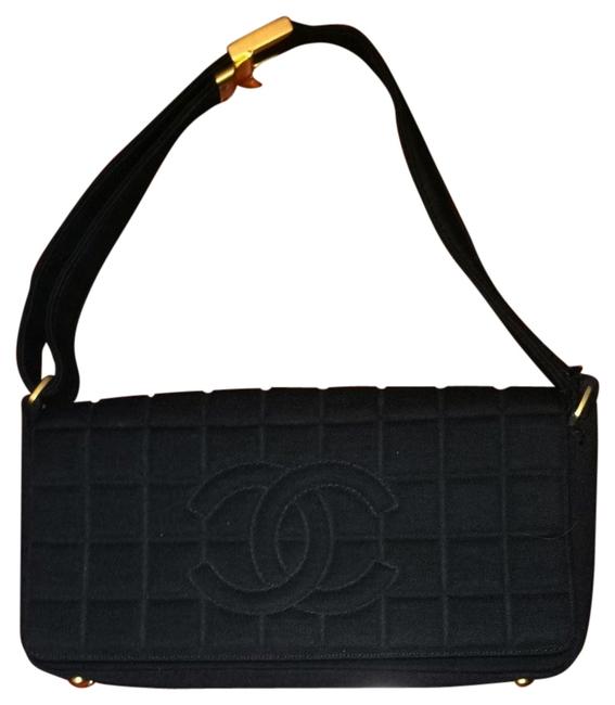 ChanelBlack Felt Shoulder Bag 