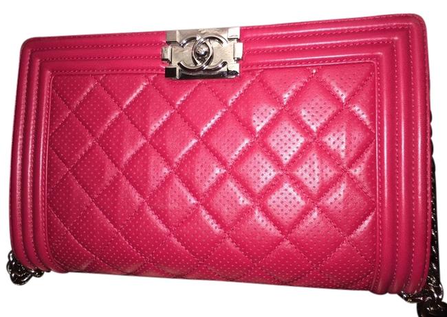 Chanel Boy Le Raspberry Red Shoulder Bag 