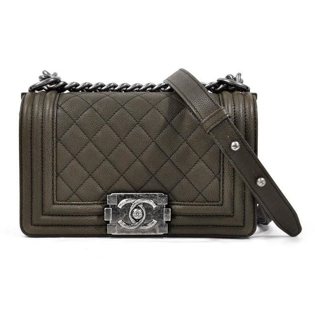 Chanel Boy Small Handbag Ladies A67085 97855a Brown Leather Shoulder Bag 