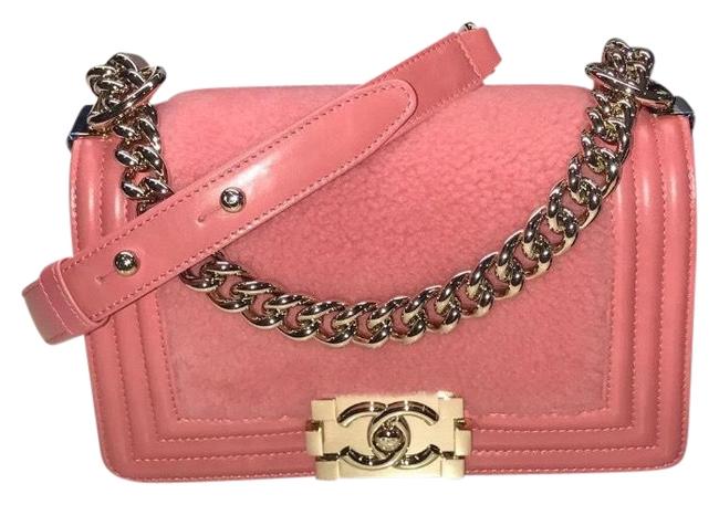 Chanel Boy Small Light Pink Leather Shoulder Bag 