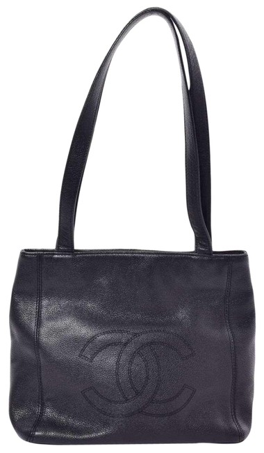 Chanel Br Rakuichi Main Store Caviar Coco Semi Black Leather Shoulder Bag 