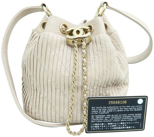 Chanel Bucket Mini Moccasin Calfskin Leather Shoulder Bag 
