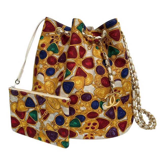Chanel Bucket Rare Gripox Print Shoulder Bag 