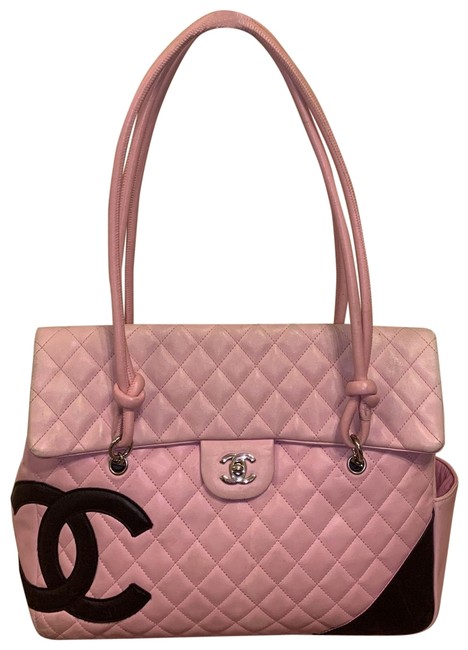 Chanel Cambon Black Pink Shoulder Bag 