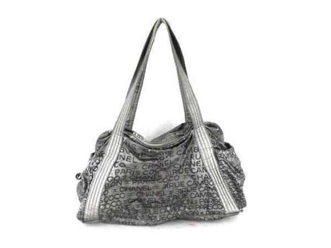 Chanel Cambon Hobo 232108 Silver Pvc Shoulder Bag 