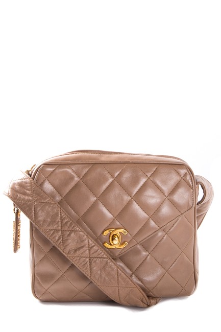 Chanel Camera Vintge with Gold tone Hardware Brown Shoulder Bag 