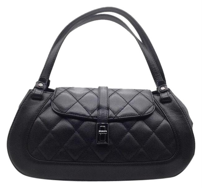 Chanel Caviar Black Leather Shoulder Bag 