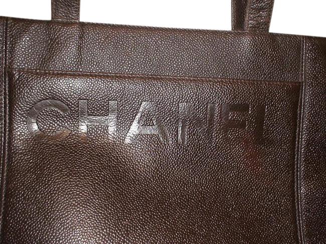 Chanel Cavier Brown Leather Shoulder Bag 