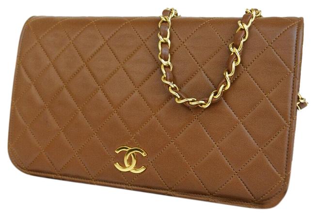 Chanel Cc 2way Quilted Matelasse Chain Brown Leather Shoulder Bag 