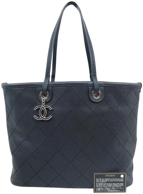 Chanel Cc Black Caviar Shoulder Bag 