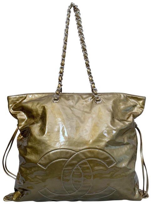 Chanel Cc Metal Vernies Leather Shoulder Bag 