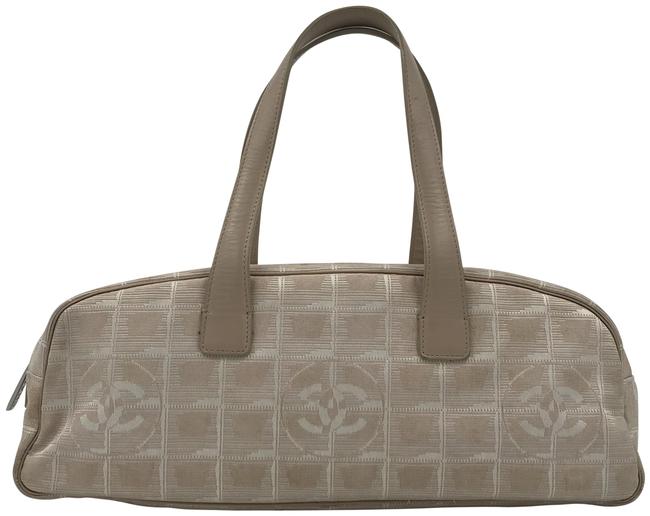 Chanel Cc New Travel Line Light Brown and Tan Canvas Shoulder Bag 