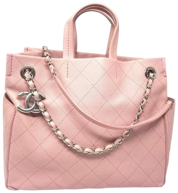 Chanel Cc Pocket Satchel Pink Caviar Shoulder Bag 