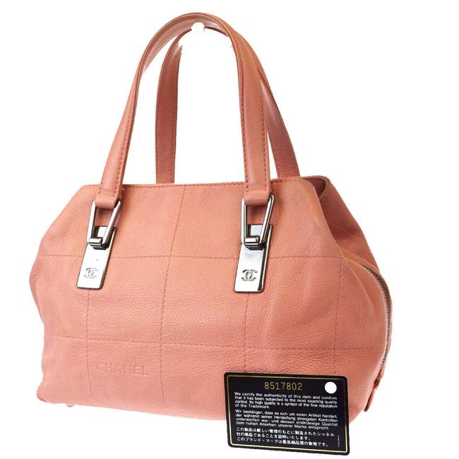 Chanel Cc Quilted Chain Pink Leather Shoulder Bag 