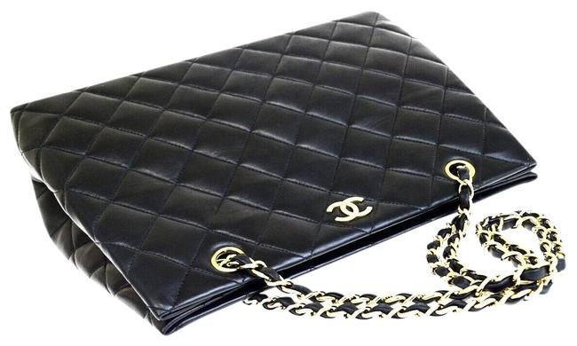 Chanel Cc Quilted Lambskin Black Shoulder Bag 