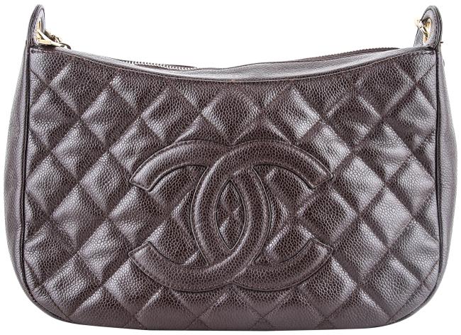 Chanel Chain * Chocolate Brown Caviar Leather Shoulder Bag 