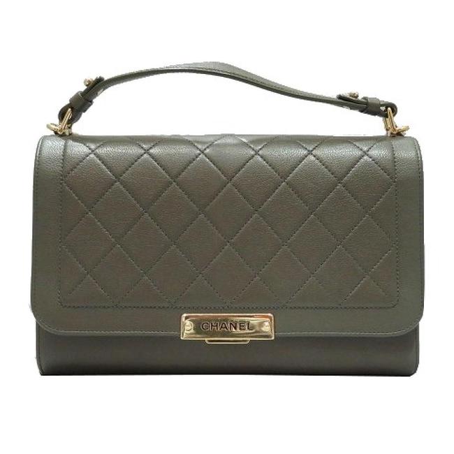 Chanel Chain Green Leather Shoulder Bag 