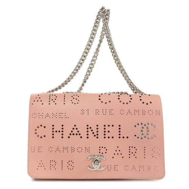 Chanel Chain Ladies Pink Leather Shoulder Bag 