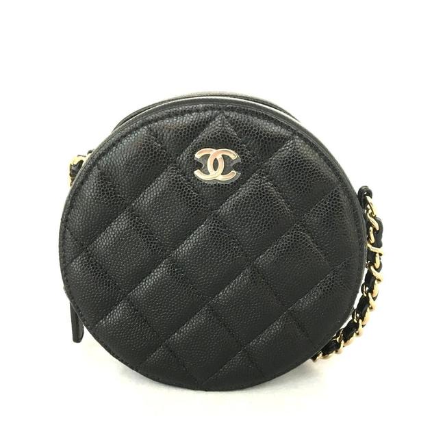 Chanel Chain Ladies Skin A70657 Black Caviar Leather Shoulder Bag 