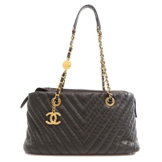 Chanel Chain Lambskin Ladies Black Shoulder Bag 