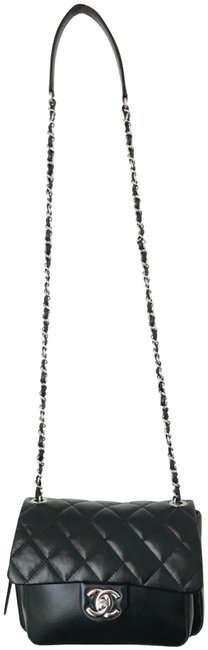 Chanel Classic Flap In Season Rock Black Lambskin Leather Shoulder Bag 