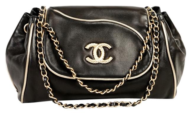 Chanel Classic Limited Edition Flap Black Lambskin Leather Shoulder Bag 